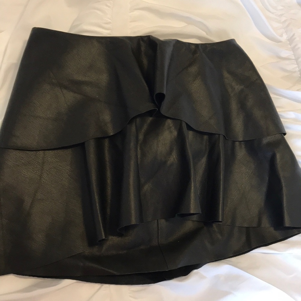 ZARA leather mini skirt